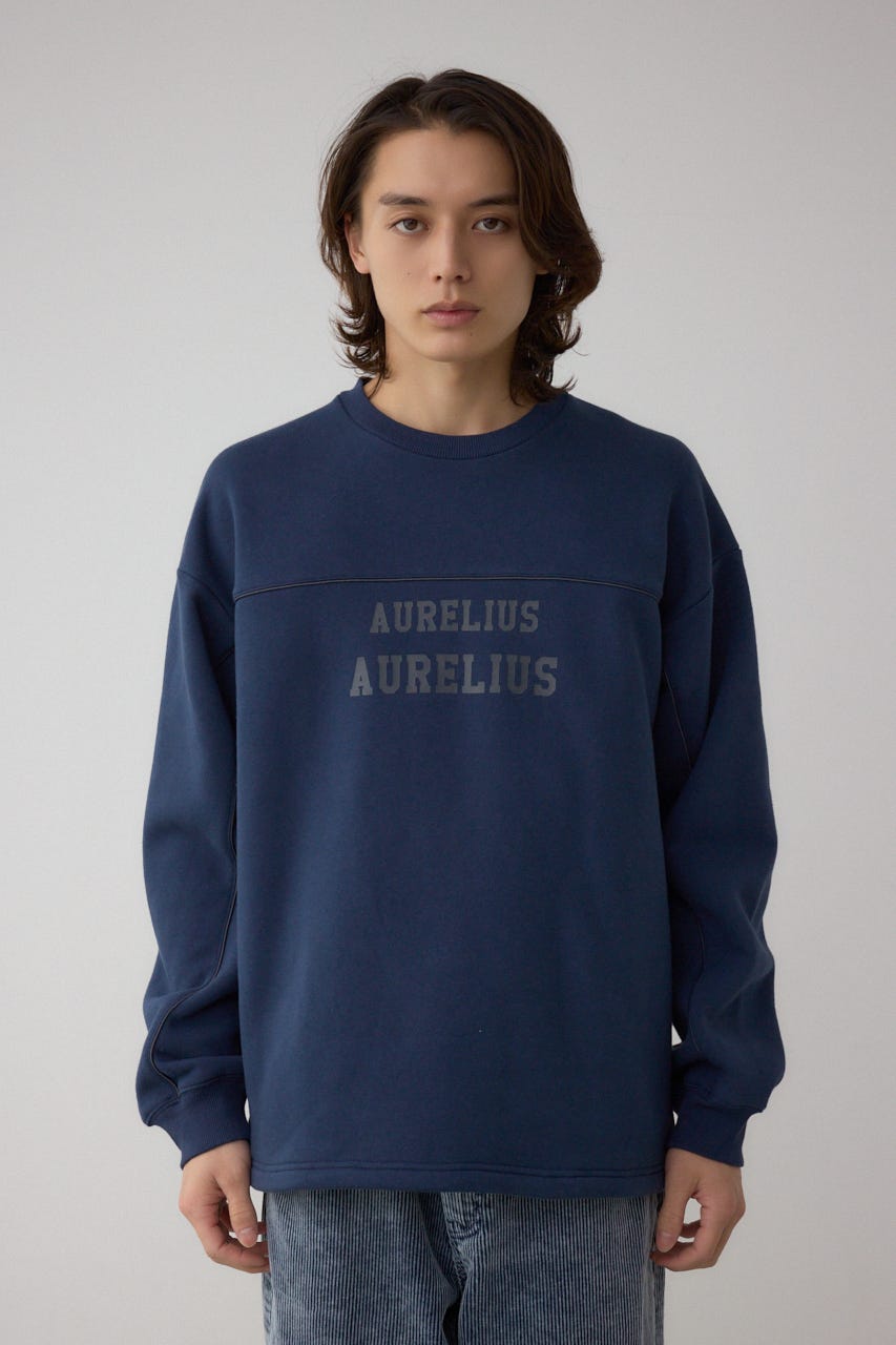 裏起毛パイピングデザイントップス D/NVY L