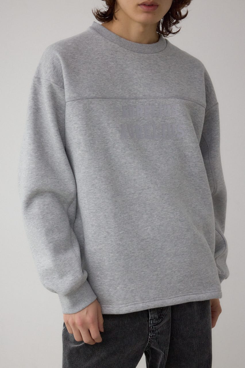 裏起毛パイピングデザイントップス T.GRY M