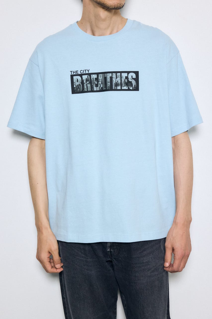 ボックスロゴTシャツ SAX L