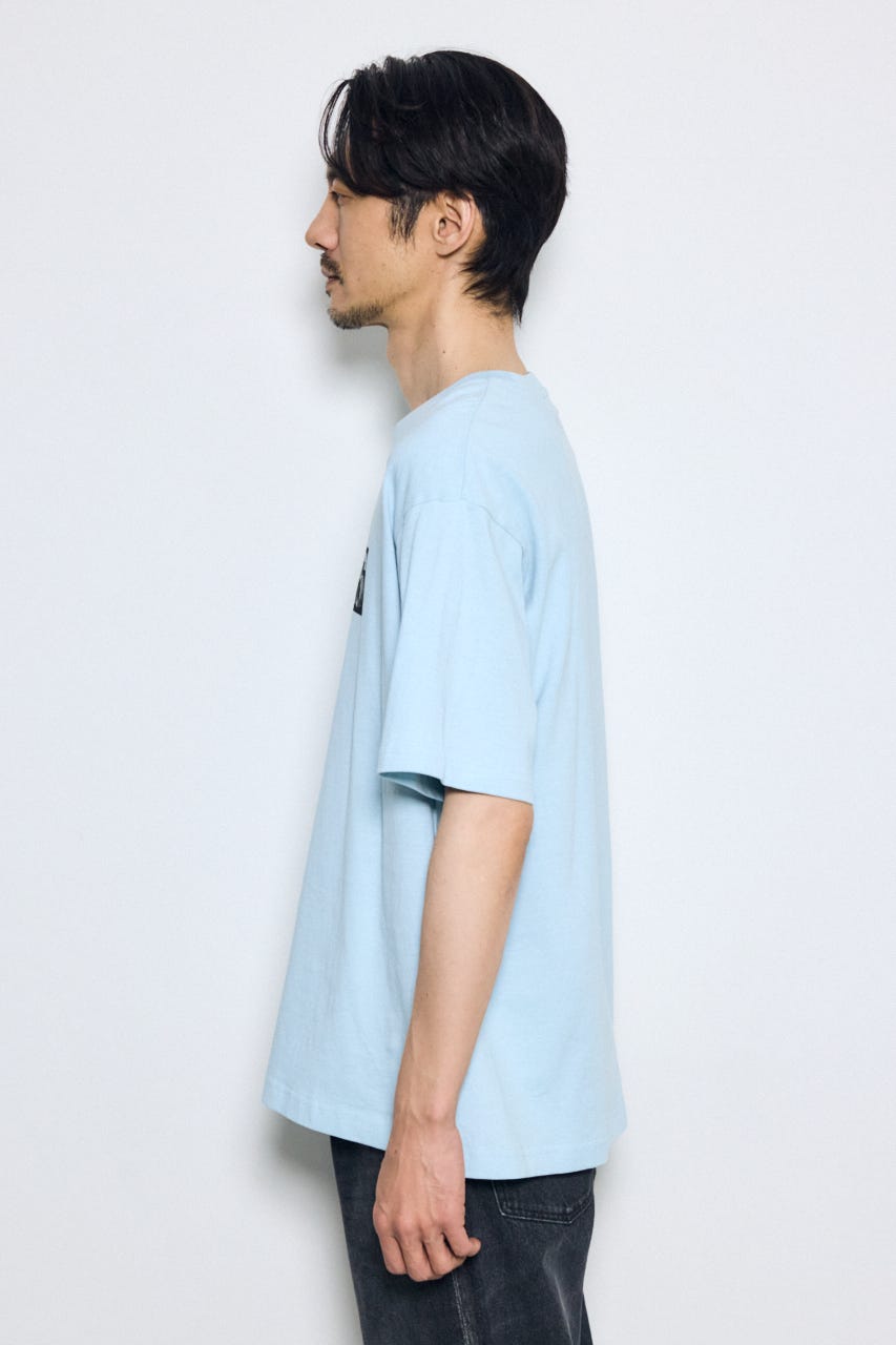 ボックスロゴTシャツ SAX L
