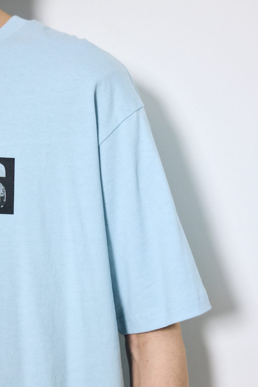 ボックスロゴTシャツ SAX L