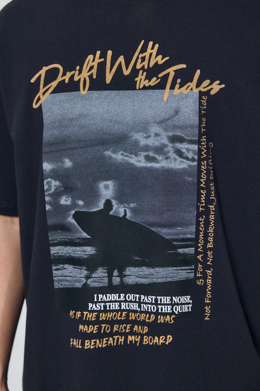 サーフフォトTシャツ BLK L
