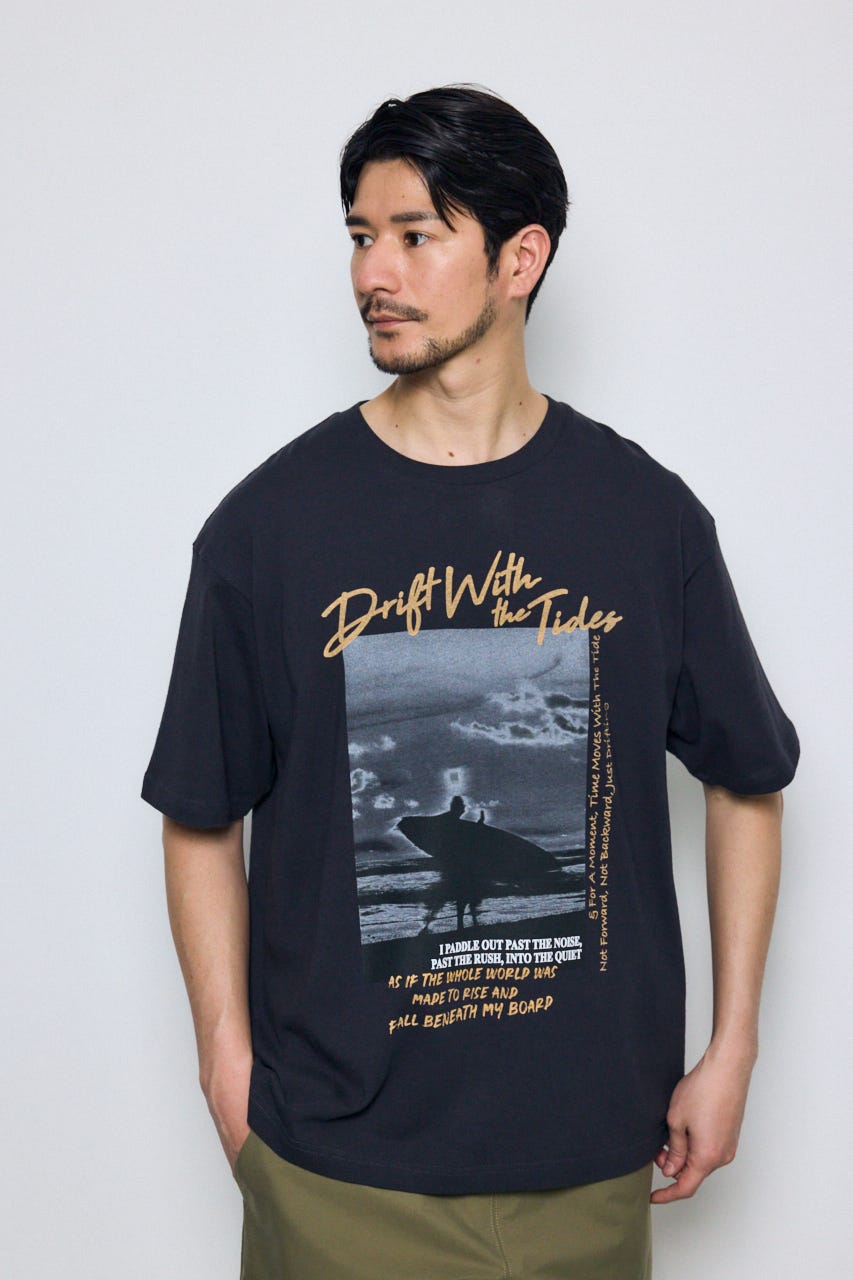サーフフォトTシャツ BLK L