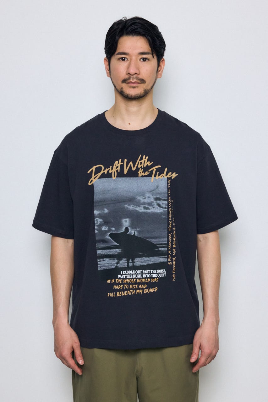 サーフフォトTシャツ BLK L
