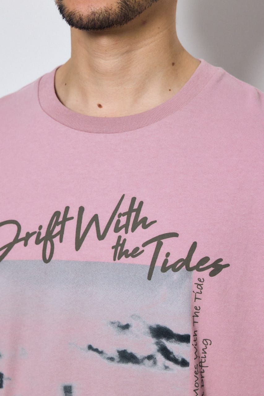 サーフフォトTシャツ PNK M