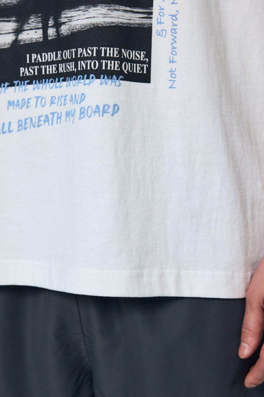 サーフフォトTシャツ WHT L