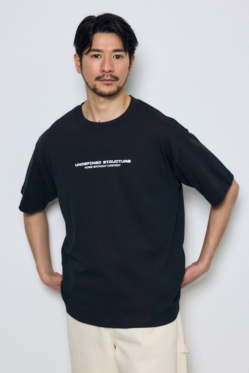 配色メッシュロゴTEE BLK L