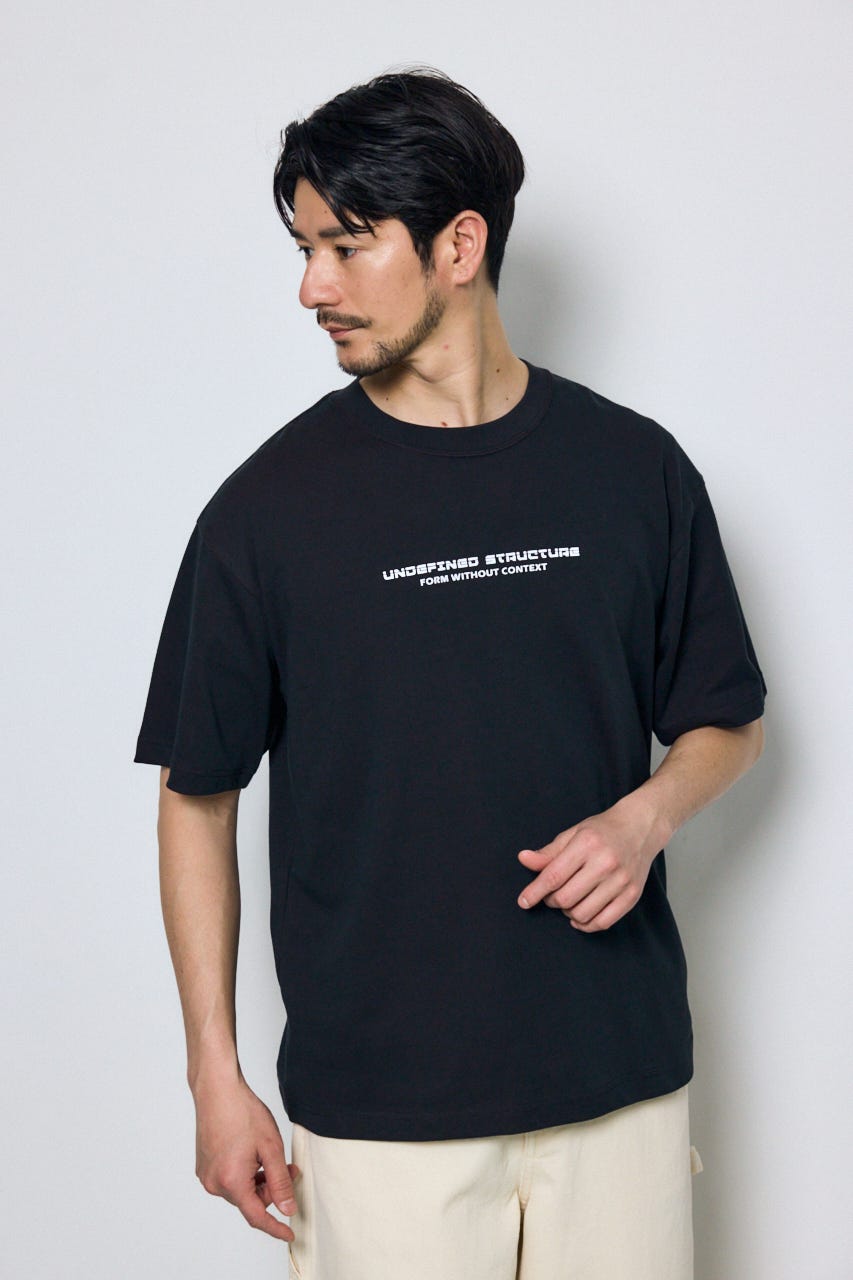 配色メッシュロゴTEE BLK L