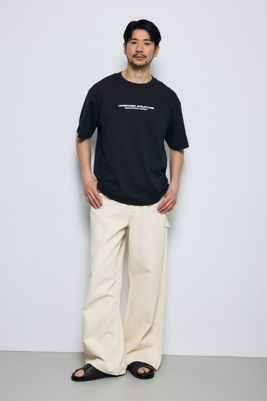 配色メッシュロゴTEE BLK L