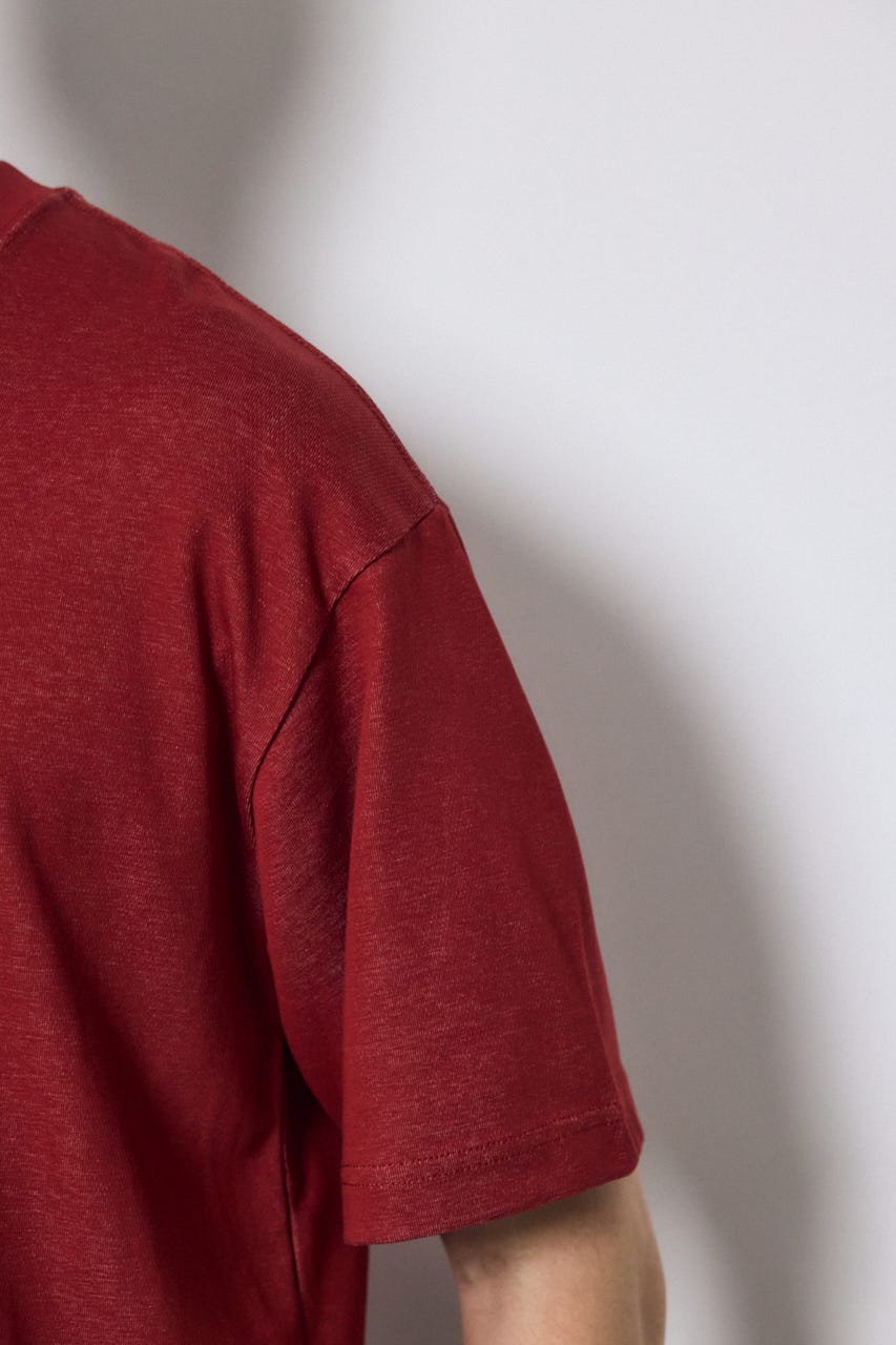 配色メッシュロゴTEE RED M