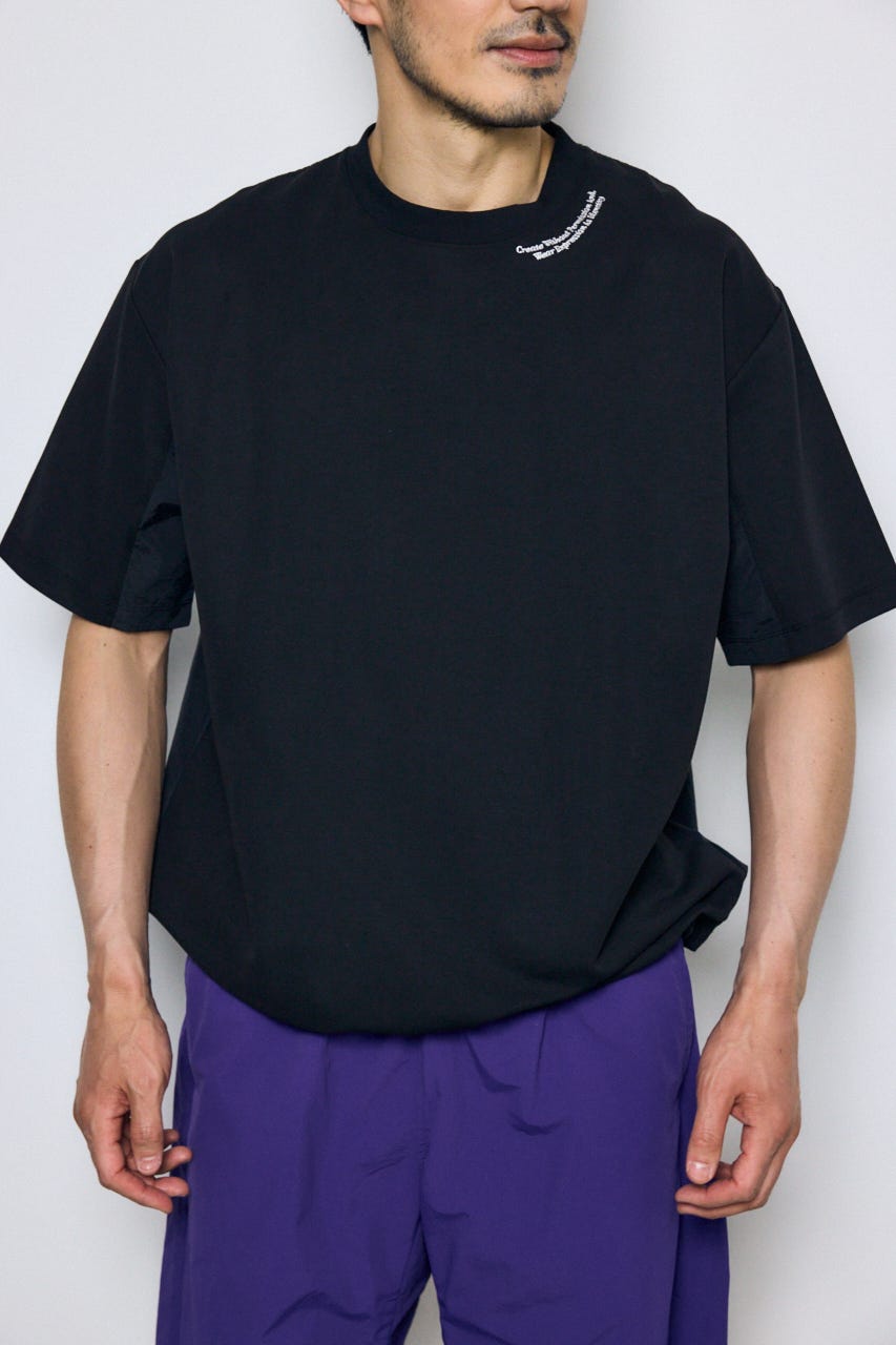 布帛ドッキングトップス BLK S
