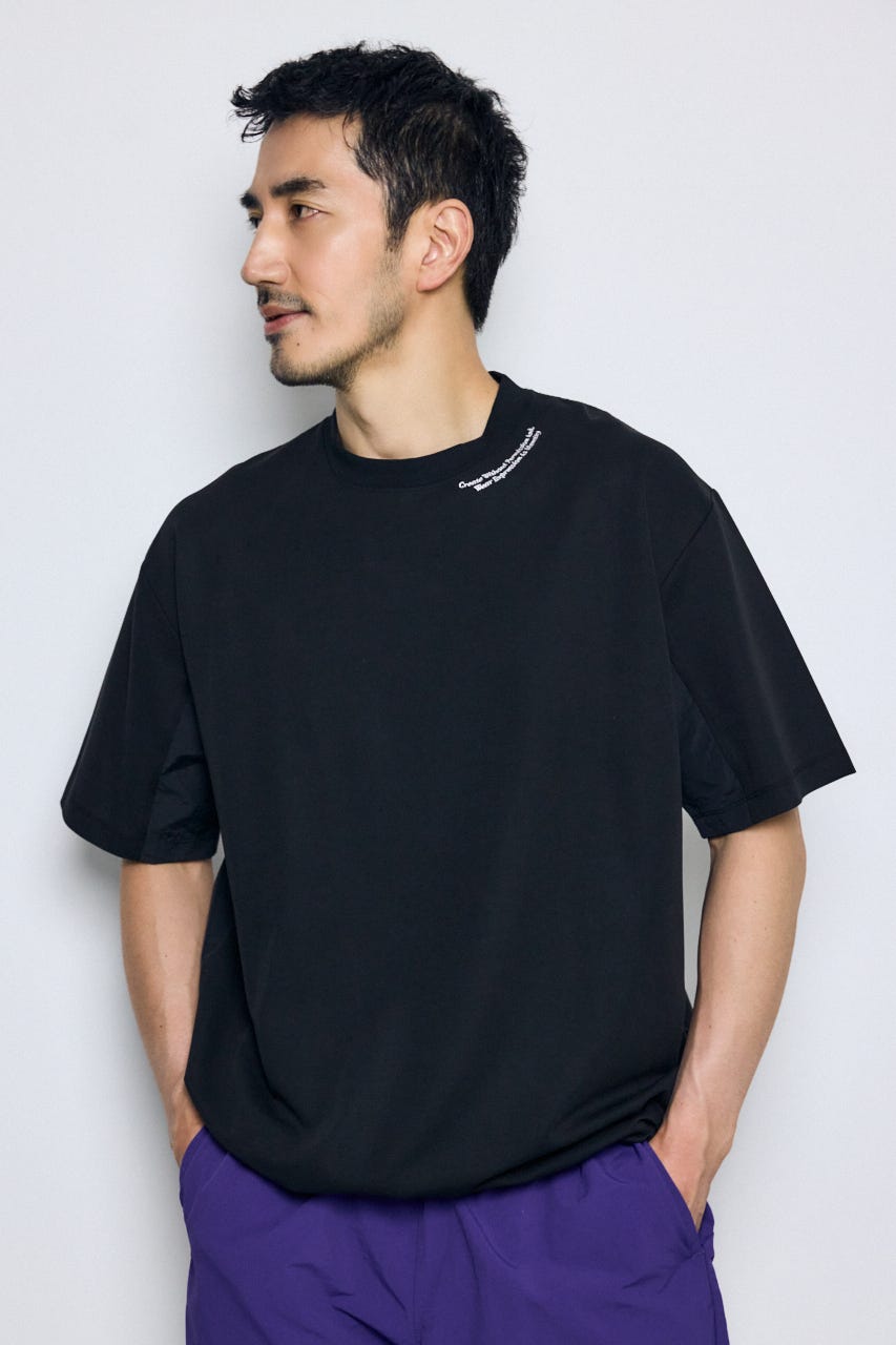 布帛ドッキングトップス BLK S