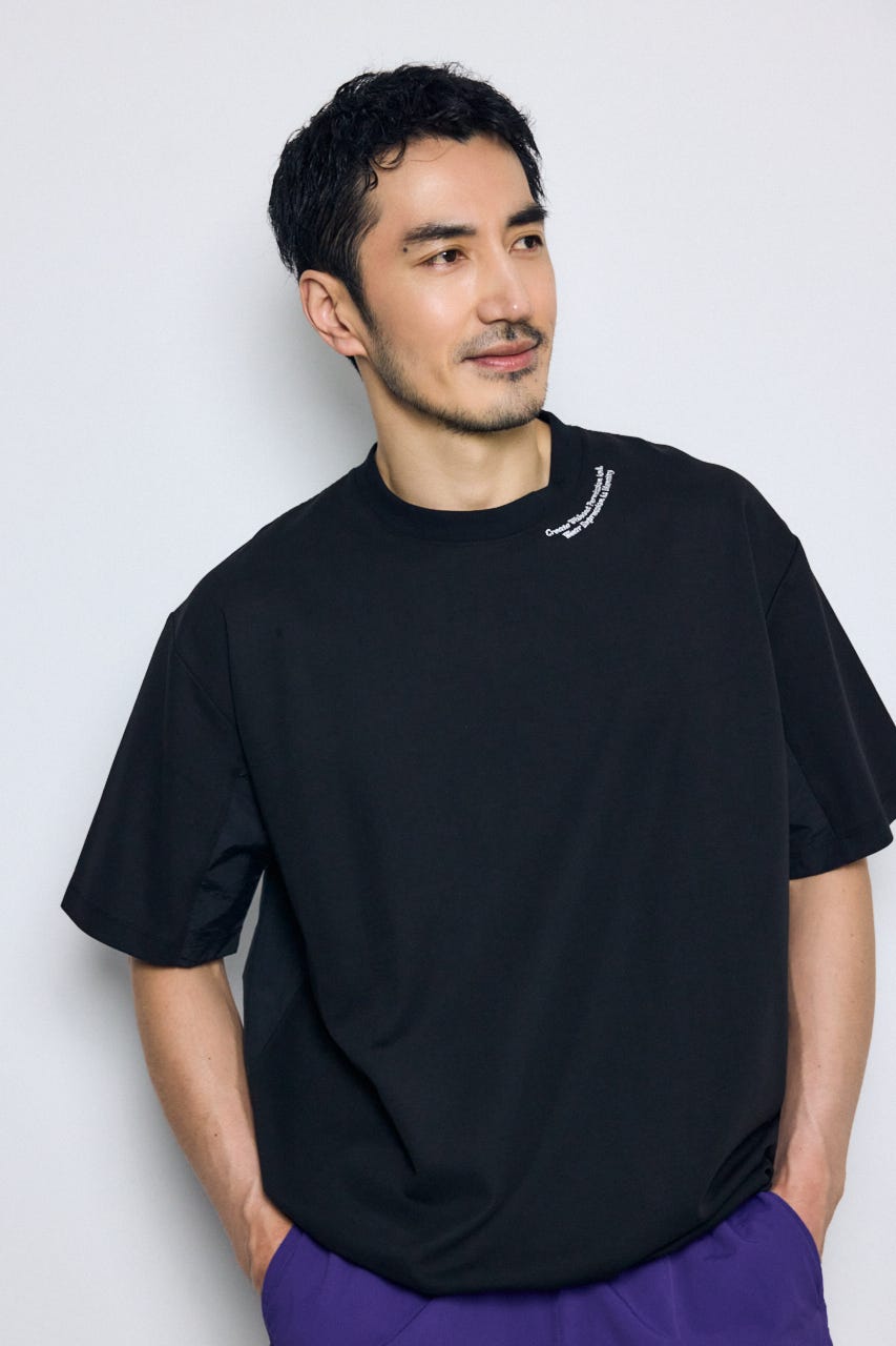 布帛ドッキングトップス BLK S