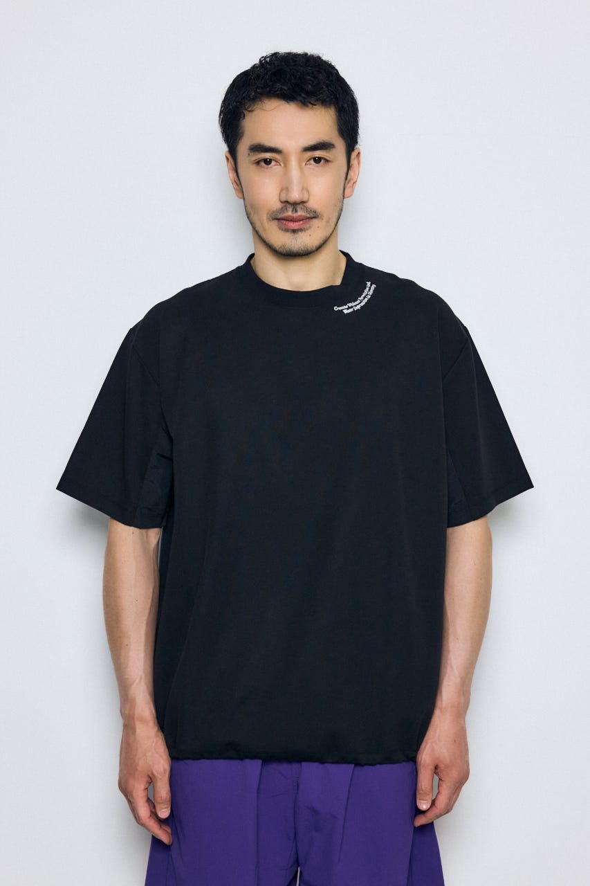 布帛ドッキングトップス BLK S