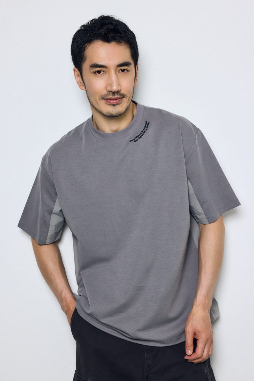 布帛ドッキングトップス GRY M