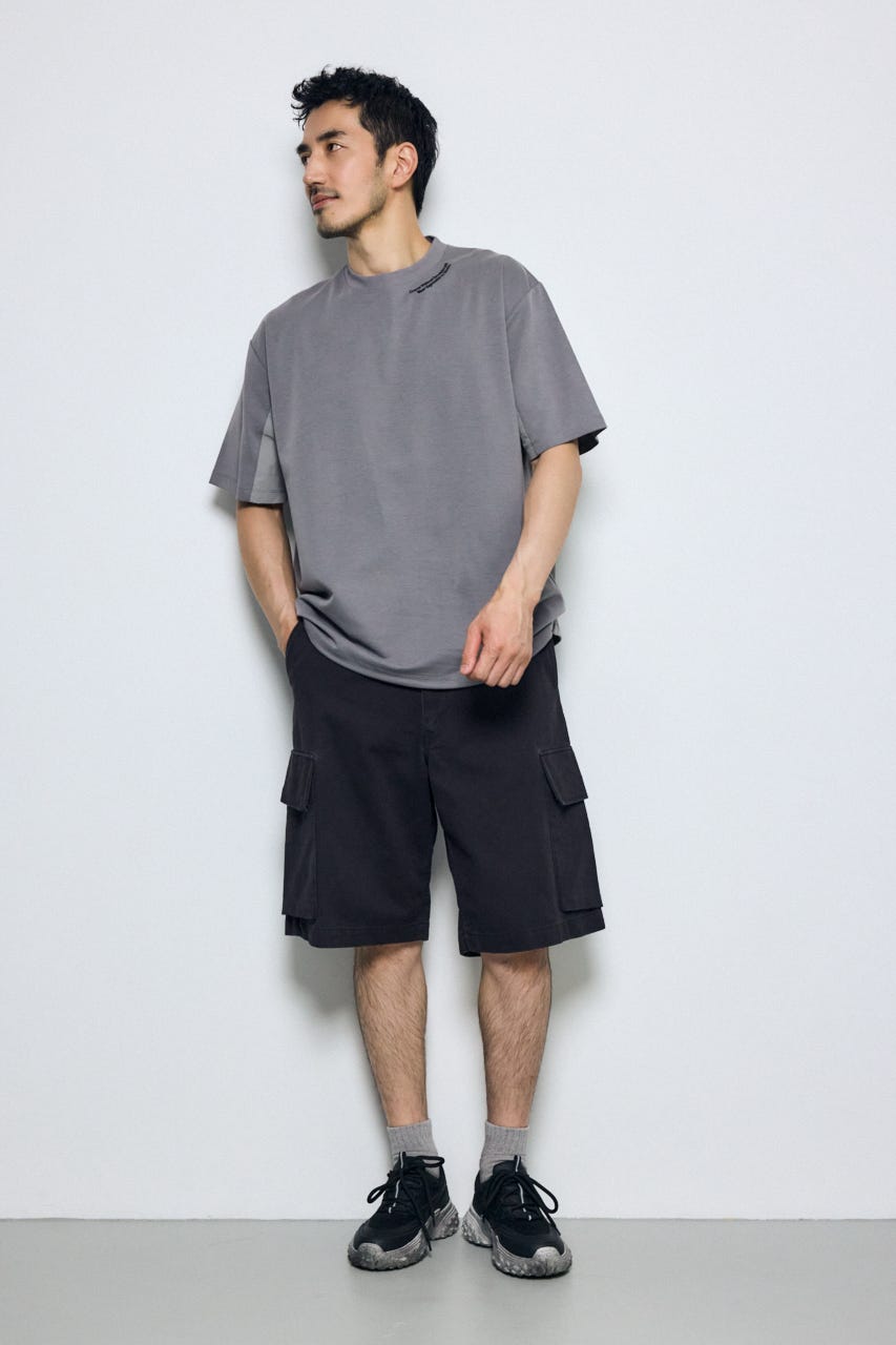 布帛ドッキングトップス GRY M