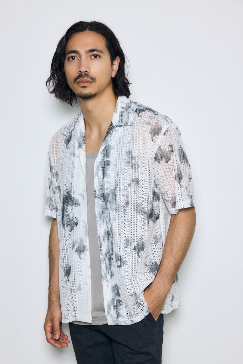 AZUL BY MOUSSY | タイダイ柄メッシュシャツ (シャツ・ブラウス