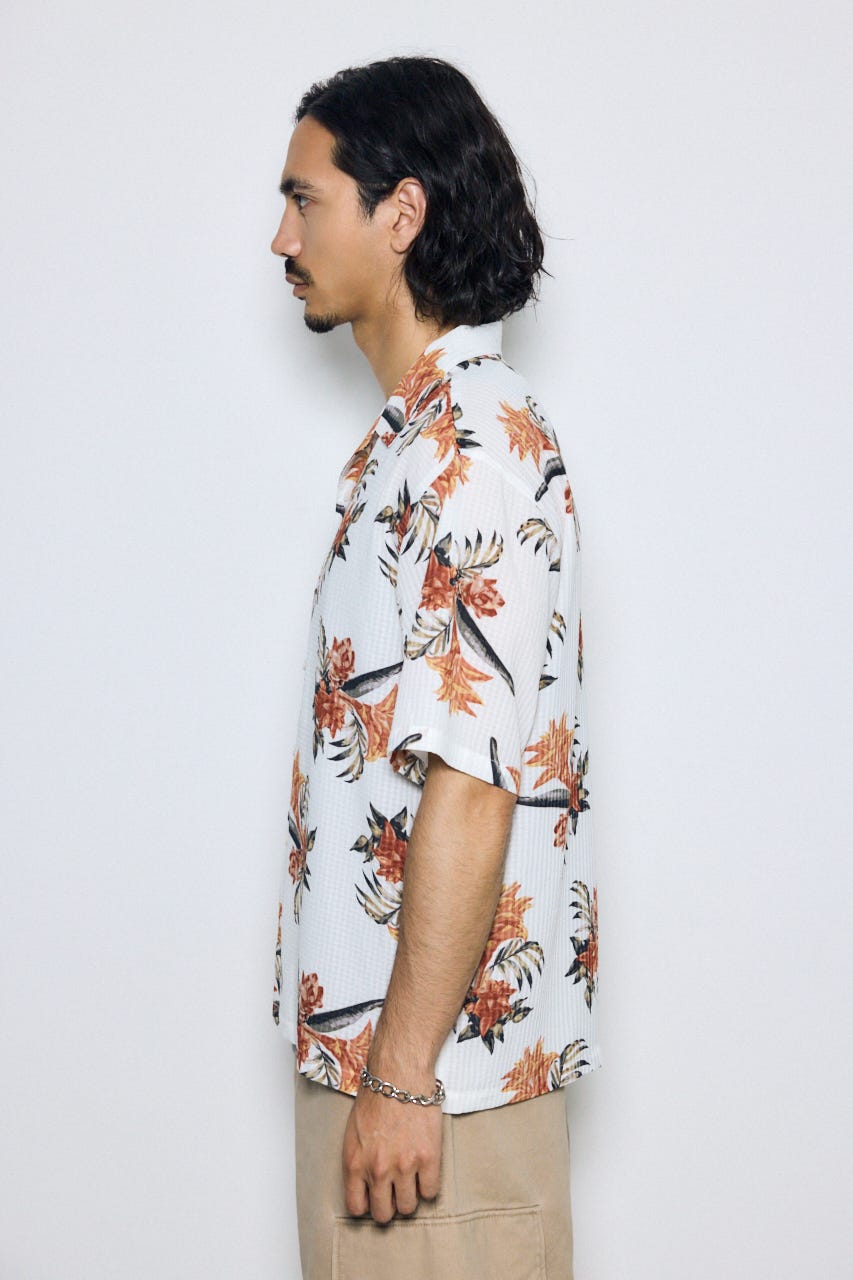 総柄アロハシャツ M/WHT M