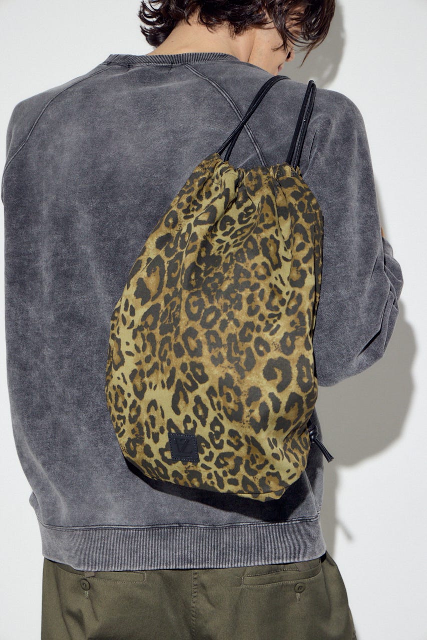 アップリケナップサック 柄BEG FREE