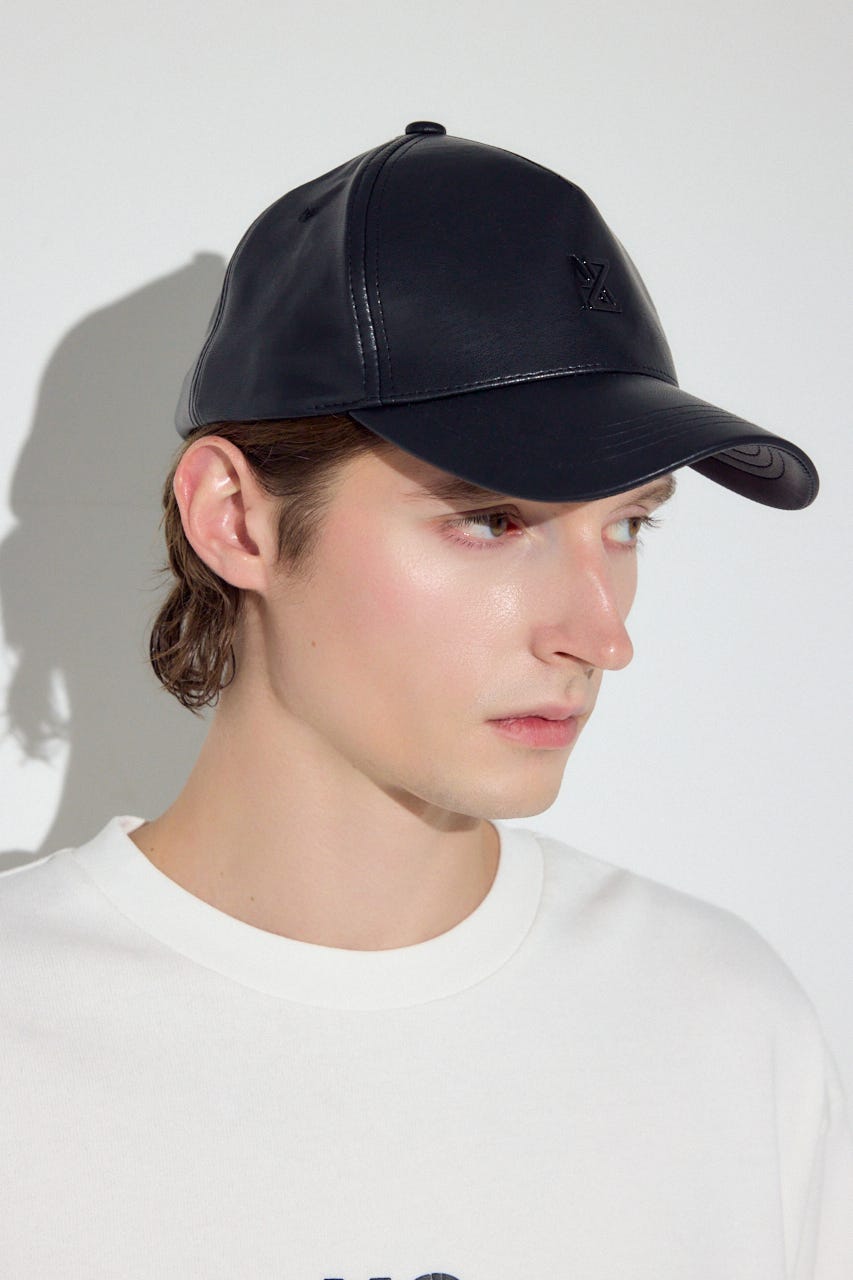 合皮ロゴキャップ BLK FREE