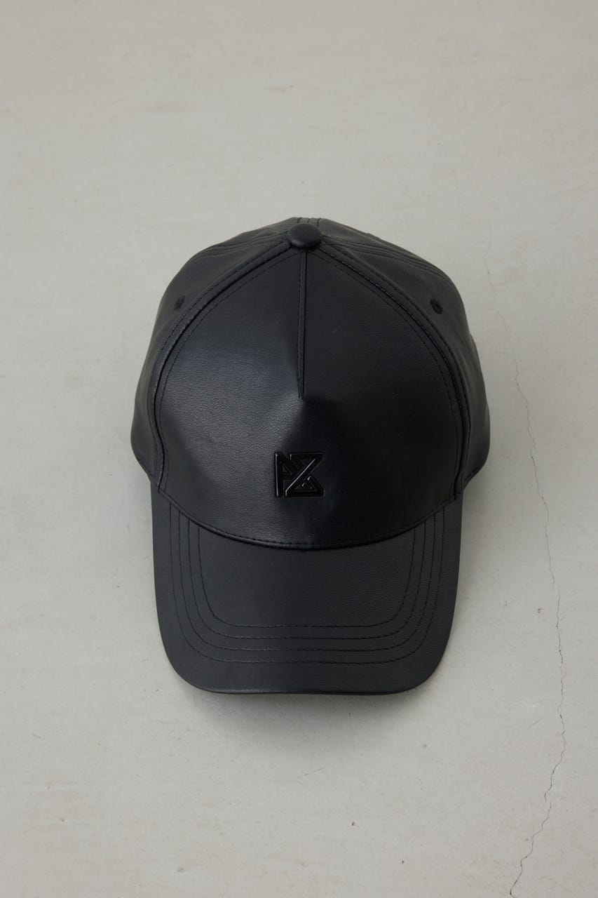 合皮ロゴキャップ BLK FREE