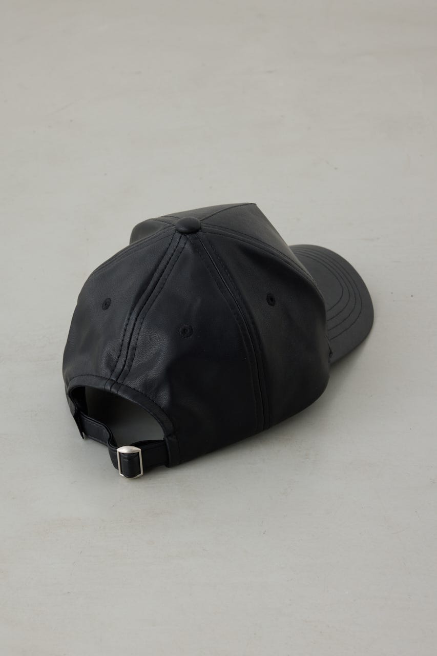 合皮ロゴキャップ BLK FREE