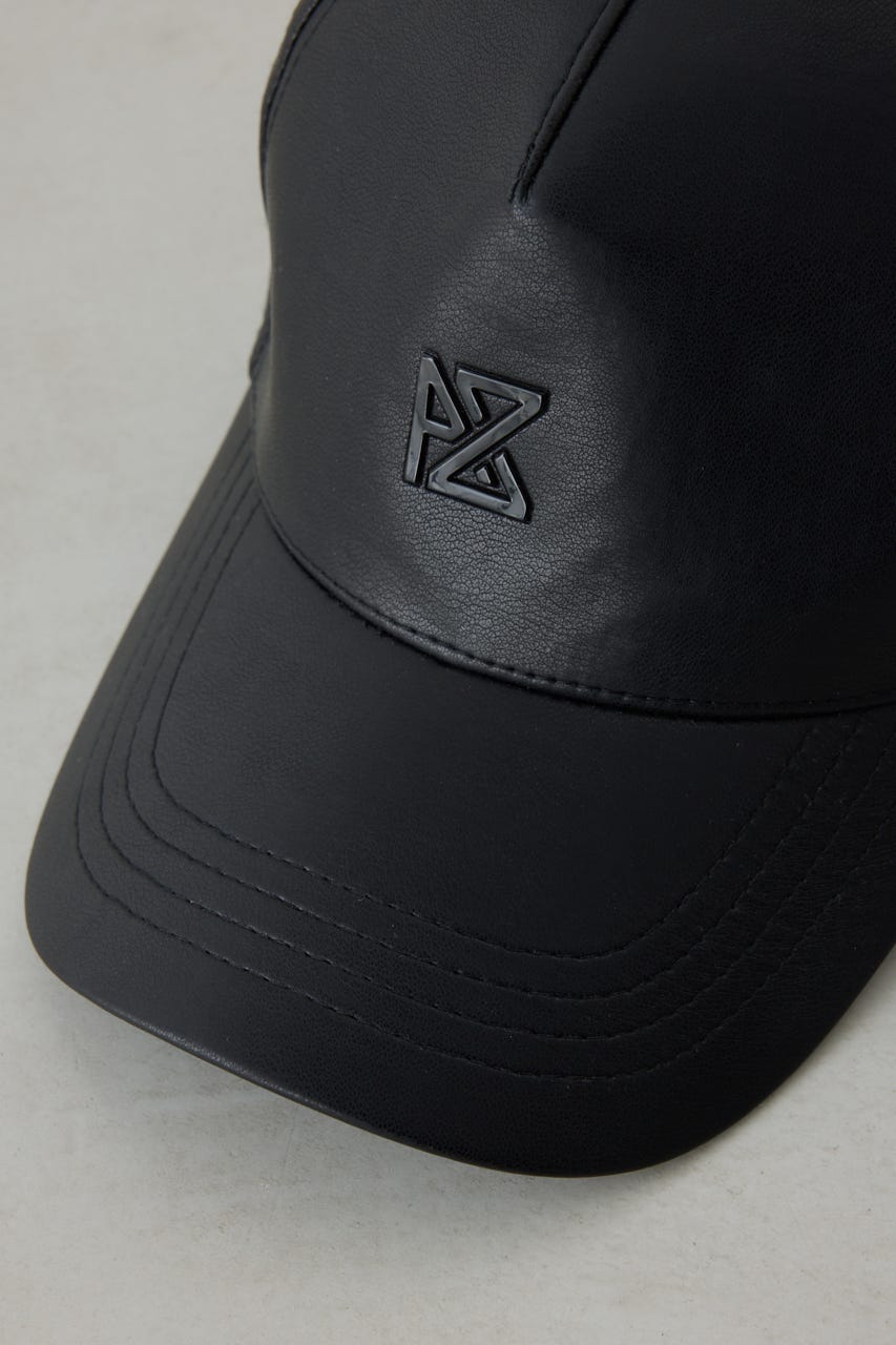 合皮ロゴキャップ BLK FREE