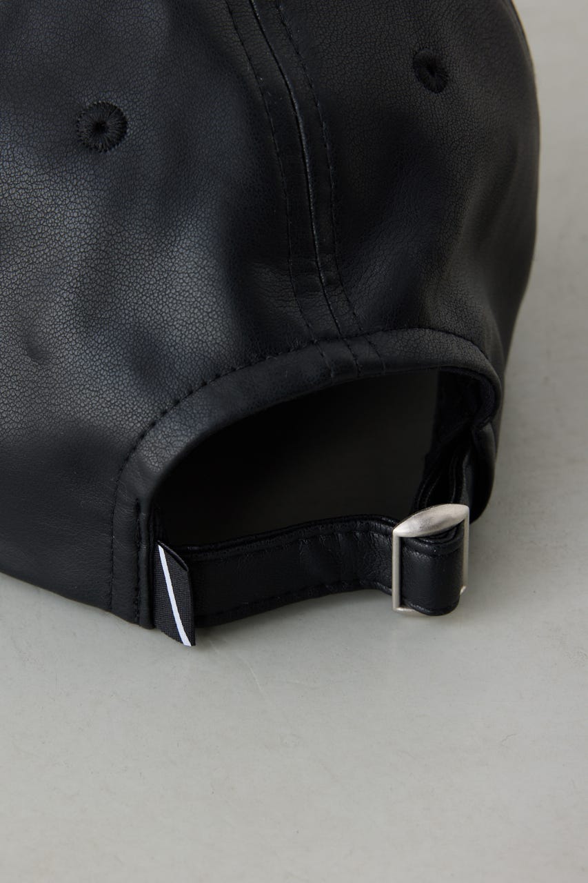 合皮ロゴキャップ BLK FREE