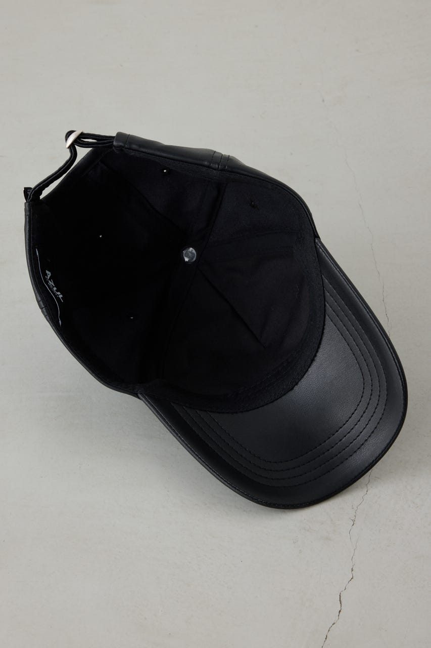 合皮ロゴキャップ BLK FREE