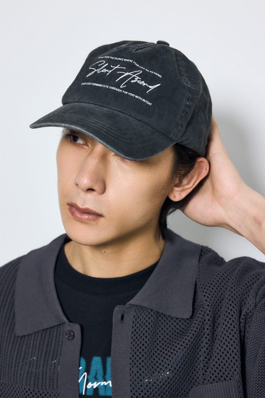 刺繍ピグメントキャップ BLK FREE