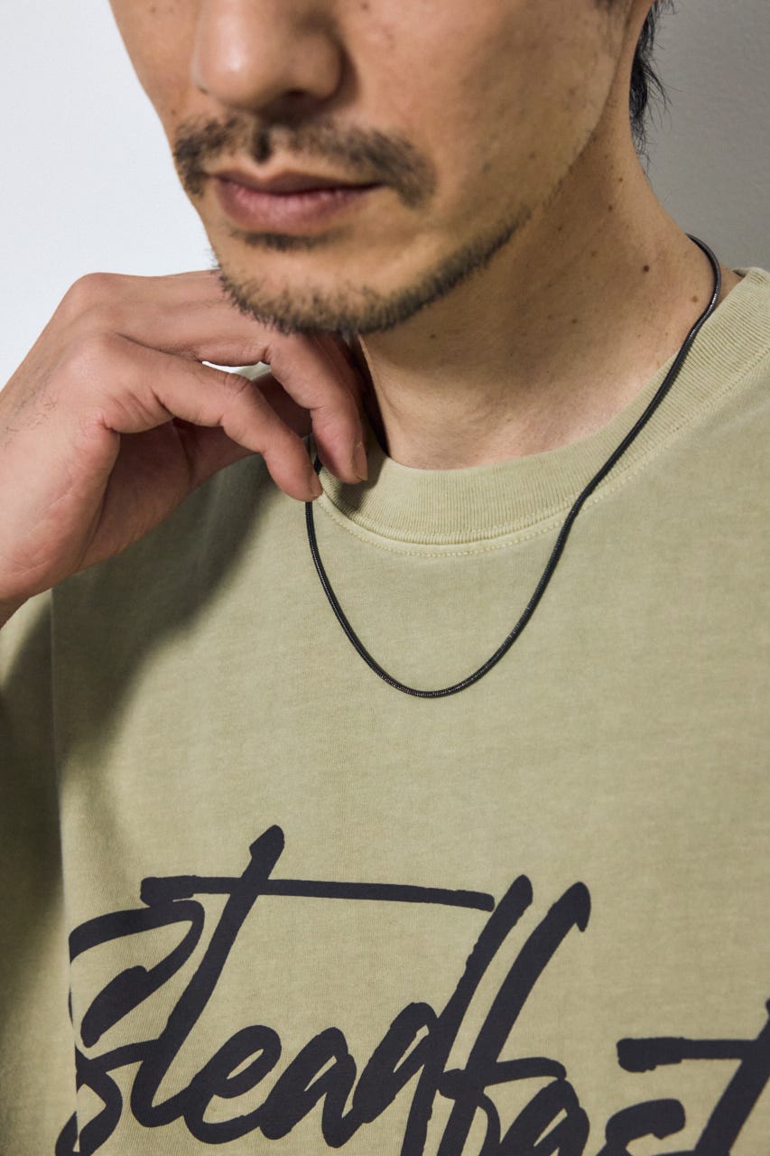 シンプルスネークチェーンネックレス BLK FREE