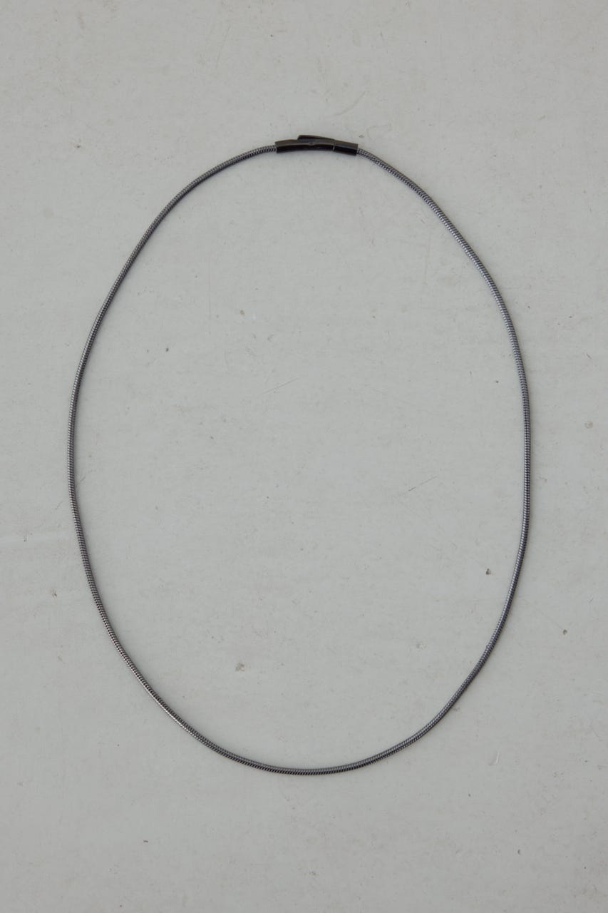 シンプルスネークチェーンネックレス BLK FREE