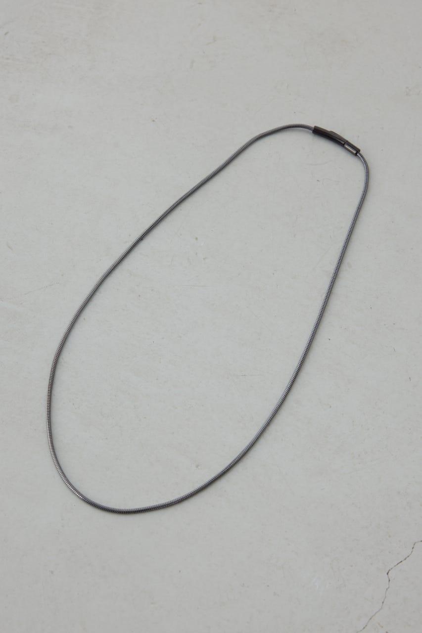 シンプルスネークチェーンネックレス BLK FREE