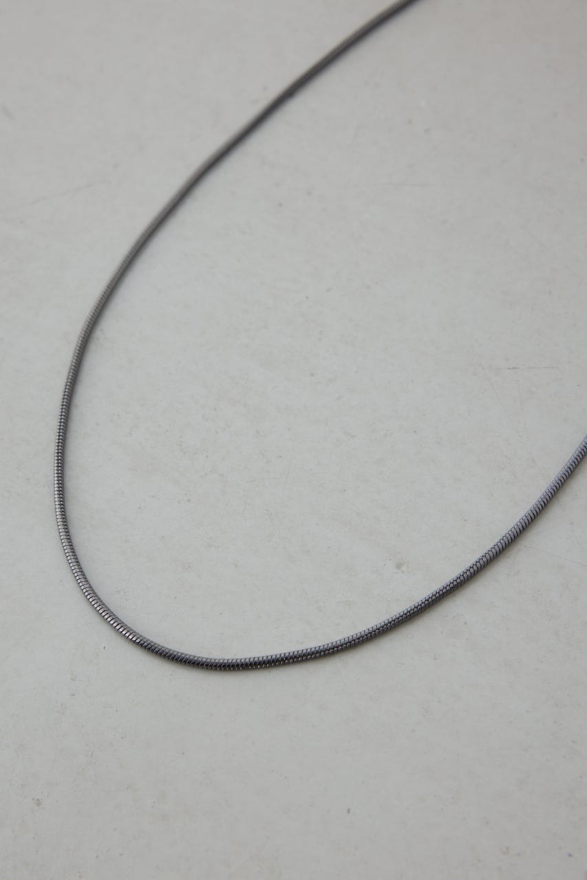 シンプルスネークチェーンネックレス BLK FREE