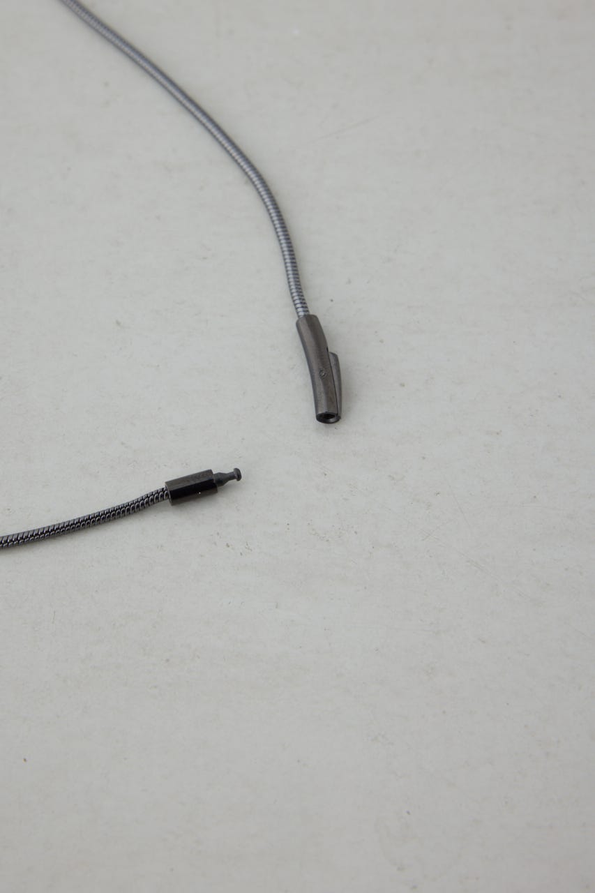 シンプルスネークチェーンネックレス BLK FREE