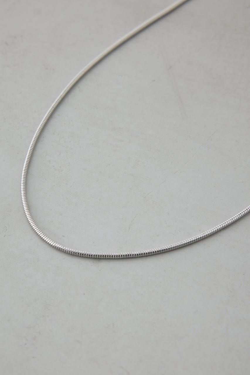 シンプルスネークチェーンネックレス SLV FREE