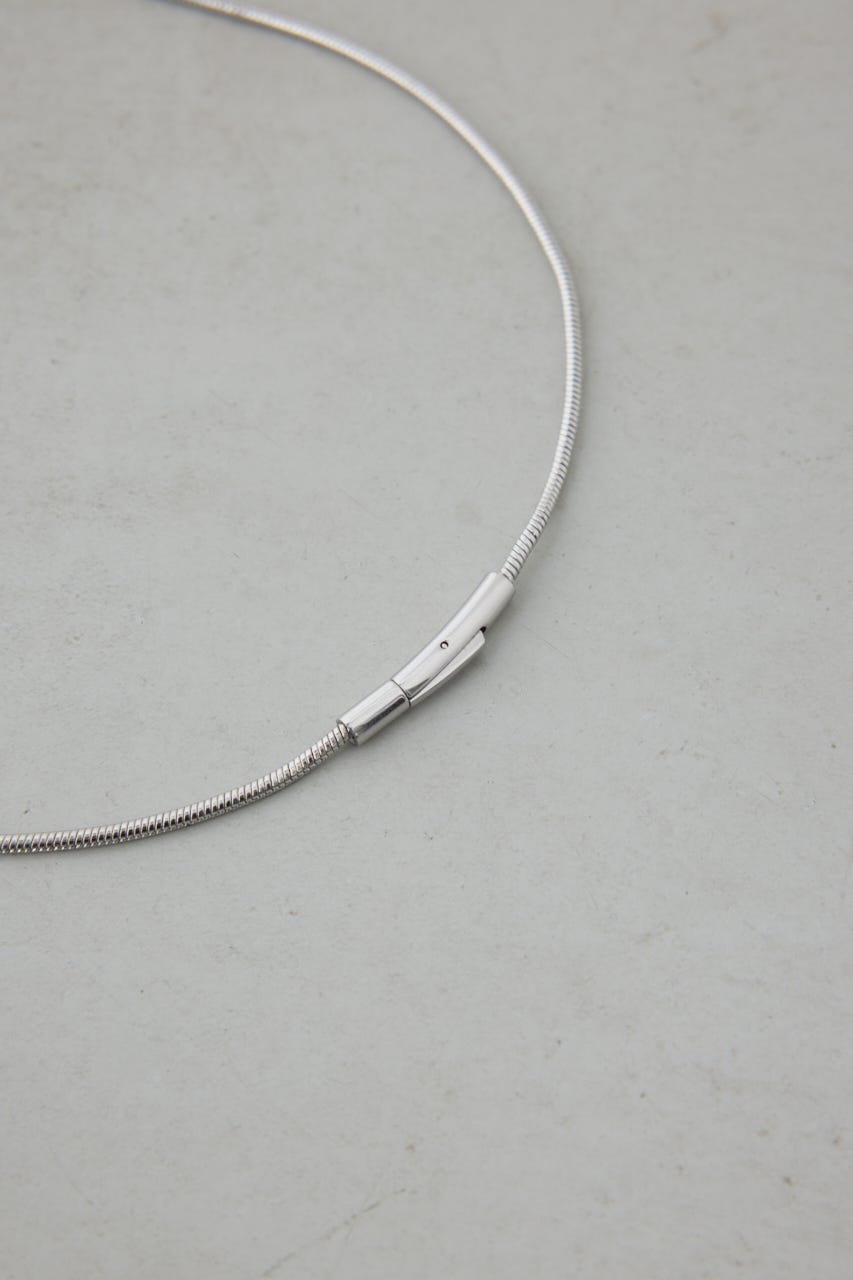 シンプルスネークチェーンネックレス SLV FREE