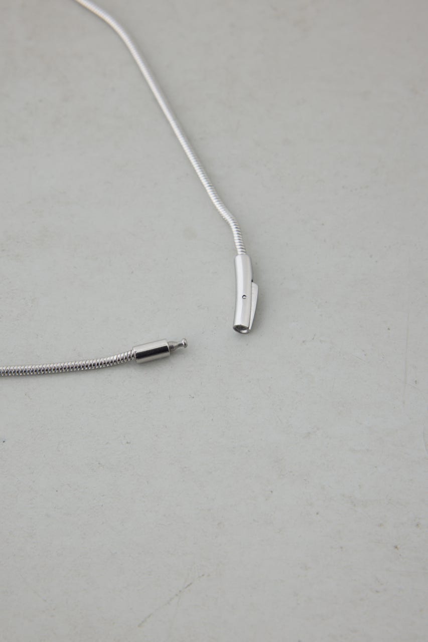 シンプルスネークチェーンネックレス SLV FREE