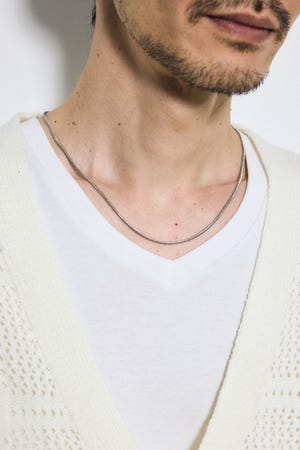 シンプルスネークチェーンネックレス