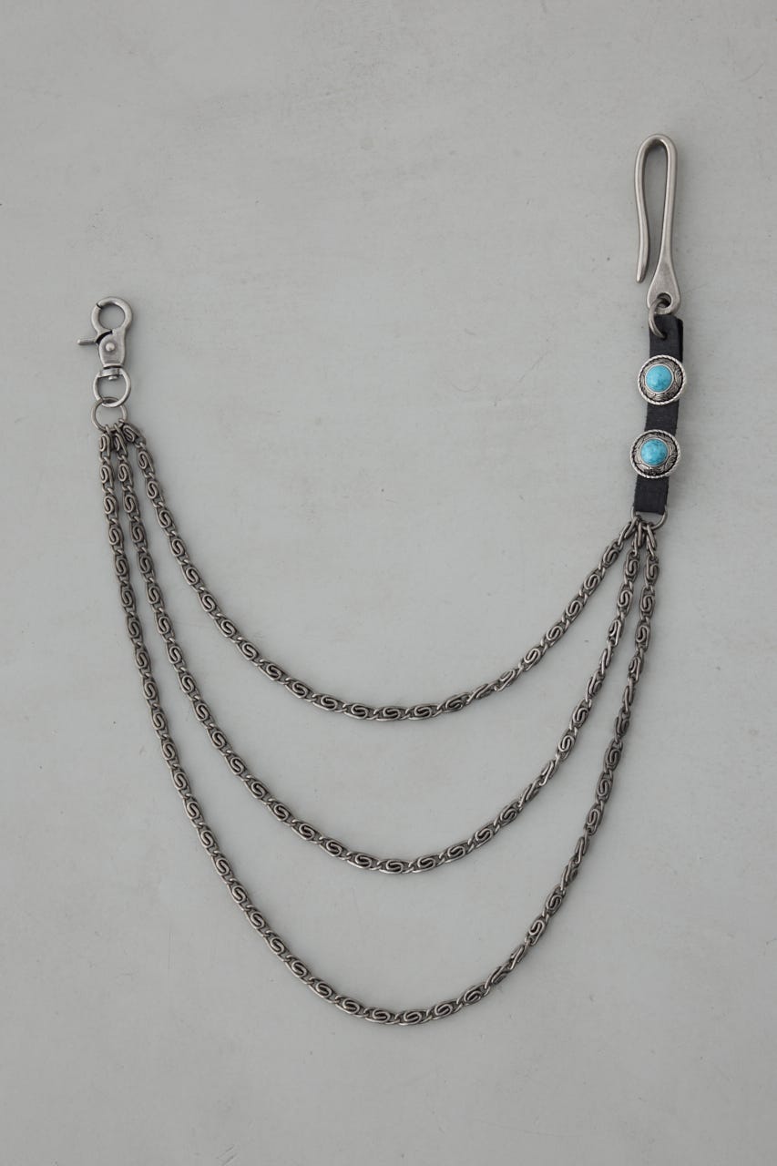 ターコイズウォレットチェーン SLV FREE