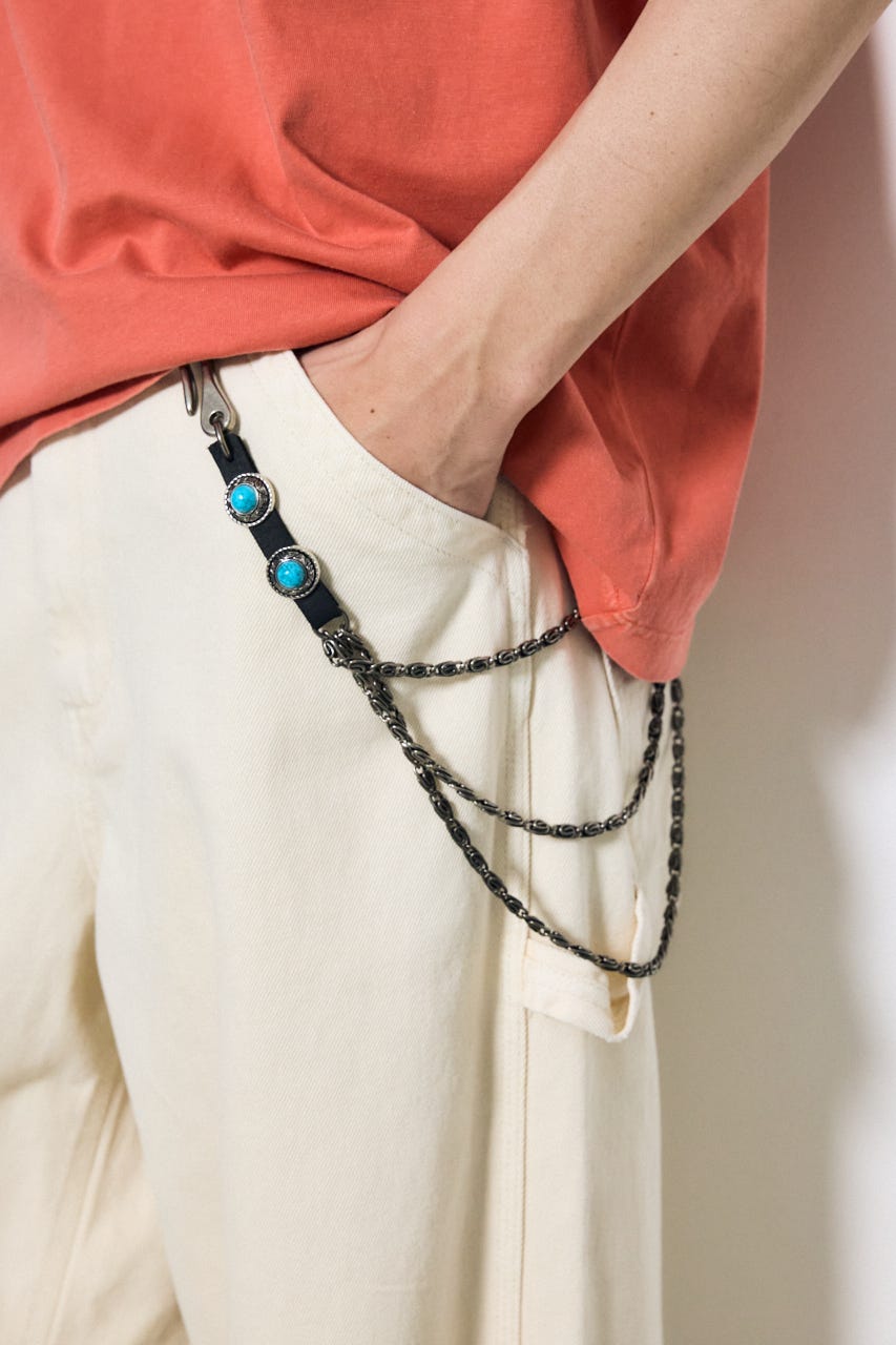 ターコイズウォレットチェーン SLV FREE