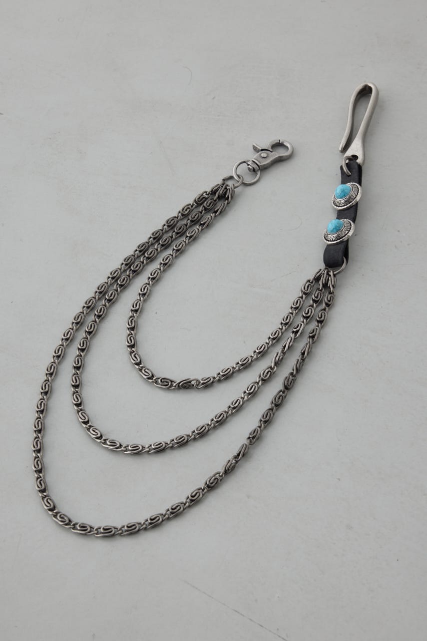 ターコイズウォレットチェーン SLV FREE