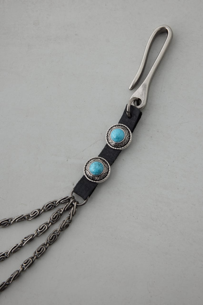 ターコイズウォレットチェーン SLV FREE