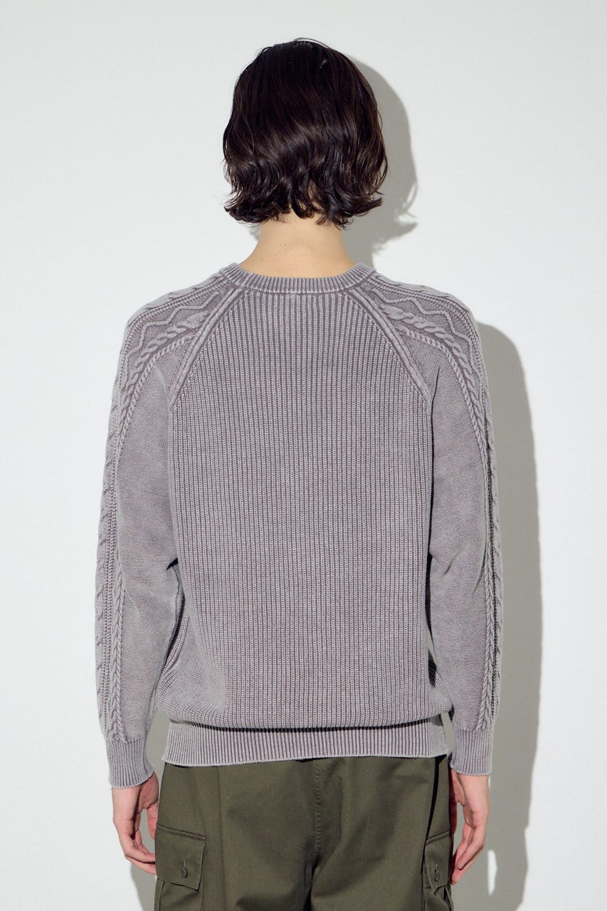 ヴィンテージウォッシュニットトップス GREIGE L