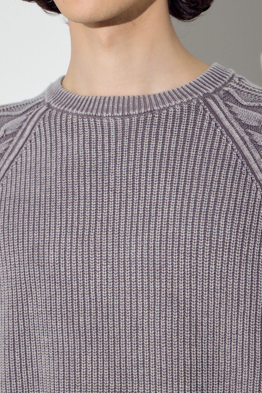 ヴィンテージウォッシュニットトップス GREIGE L