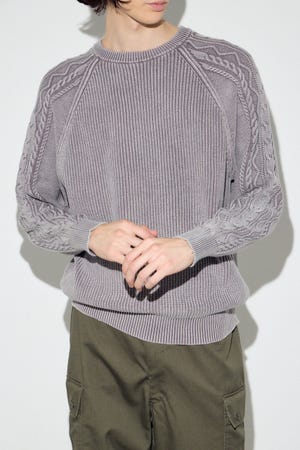 AZUL BY MOUSSY | ヴィンテージウォッシュニットトップス (ニット