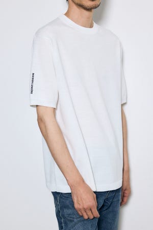 バック刺繍半袖ニットトップス