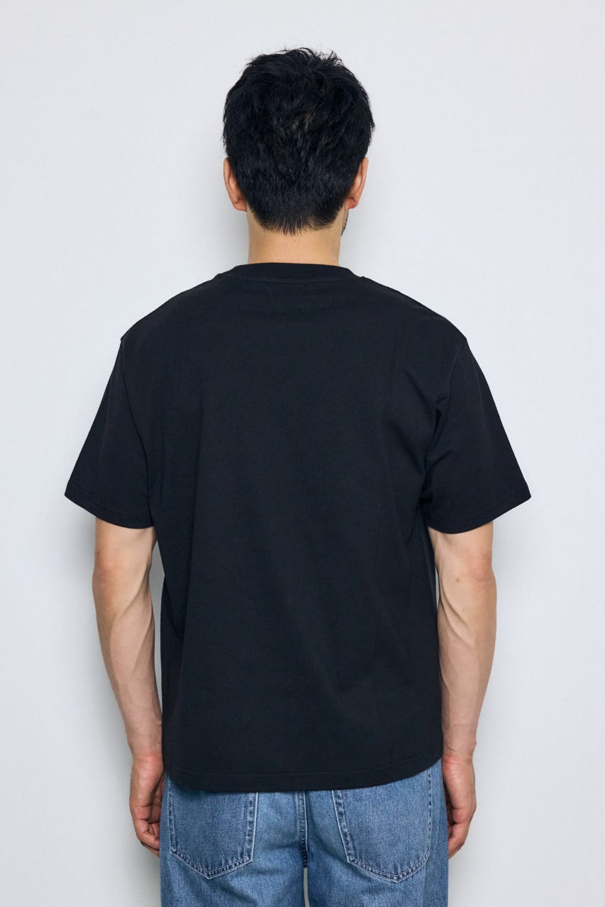 ダブルロゴプリントTEE BLK M
