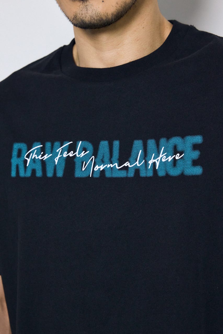 ダブルロゴプリントTEE BLK M