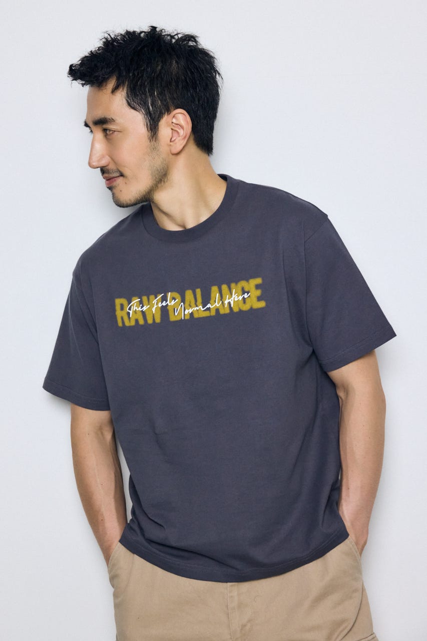 ダブルロゴプリントTEE C.GRY L